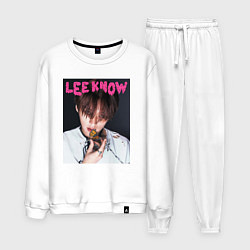 Костюм хлопковый мужской Lee Know Rock Star Stray Kids, цвет: белый