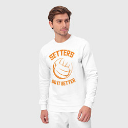 Костюм хлопковый мужской Setters do it better, цвет: белый — фото 2