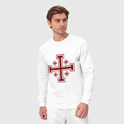 Костюм хлопковый мужской Крест рыцарей Антиохии, цвет: белый — фото 2