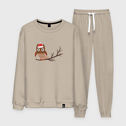 Мужской костюм Новогодняя сова на ветке