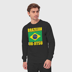 Костюм хлопковый мужской Brazilian jiu-jitsu, цвет: черный — фото 2