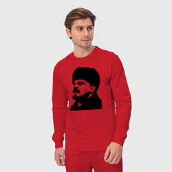 Костюм хлопковый мужской Ленин в шапке, цвет: красный — фото 2