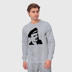 Костюм хлопковый мужской Ленин в кепке, цвет: меланж — фото 2