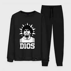 Костюм хлопковый мужской Dios Diego Maradona, цвет: черный