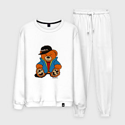Костюм хлопковый мужской Мишка Марат в куртке, цвет: белый