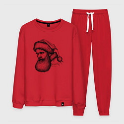 Костюм хлопковый мужской Ugly Santa, цвет: красный