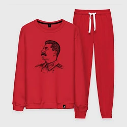 Костюм хлопковый мужской Профиль Сталина, цвет: красный