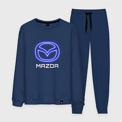 Костюм хлопковый мужской Mazda neon, цвет: тёмно-синий