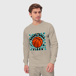 Костюм хлопковый мужской Basketball vibes, цвет: миндальный — фото 2
