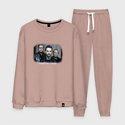 Костюм хлопковый мужской Depeche Mode - a band with Fletch, цвет: пыльно-розовый
