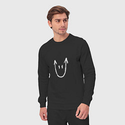 Костюм хлопковый мужской Devil Smiley, цвет: черный — фото 2