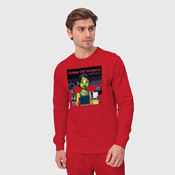 Костюм хлопковый мужской Mindless Self Indulgence rock group, цвет: красный — фото 2