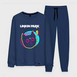Костюм хлопковый мужской Linkin Park rock star cat, цвет: тёмно-синий