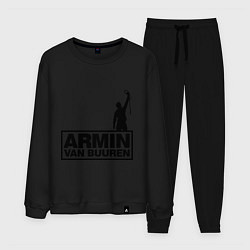 Костюм хлопковый мужской Armin van buuren, цвет: черный
