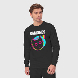 Костюм хлопковый мужской Ramones rock star cat, цвет: черный — фото 2