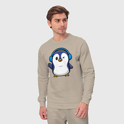Костюм хлопковый мужской Привет от пингвина, цвет: миндальный — фото 2