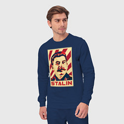 Костюм хлопковый мужской Stalin face, цвет: тёмно-синий — фото 2
