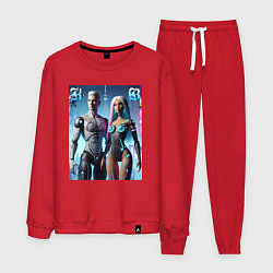 Костюм хлопковый мужской Barbie and Ken - cyber fantasy, цвет: красный