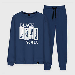 Костюм хлопковый мужской Black yoga, цвет: тёмно-синий