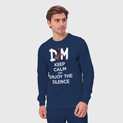 Костюм хлопковый мужской DM keep calm and enjoy the silence, цвет: тёмно-синий — фото 2