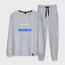 Костюм хлопковый мужской Daewoo sport auto logo, цвет: меланж