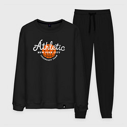 Костюм хлопковый мужской Athletic basketball, цвет: черный