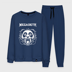 Костюм хлопковый мужской Megadeth rock panda, цвет: тёмно-синий