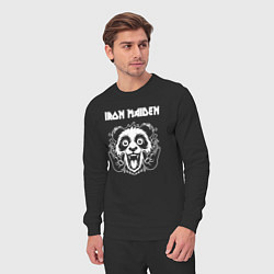 Костюм хлопковый мужской Iron Maiden rock panda, цвет: черный — фото 2