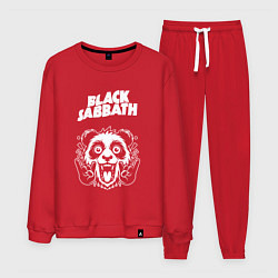 Костюм хлопковый мужской Black Sabbath rock panda, цвет: красный