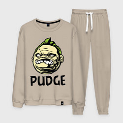 Костюм хлопковый мужской Pudge Face, цвет: миндальный