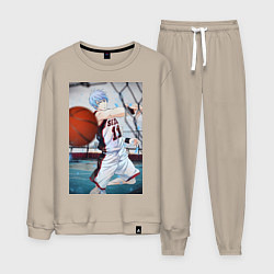 Костюм хлопковый мужской Баскетбол Тэцуя Куроко, цвет: миндальный