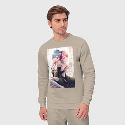 Костюм хлопковый мужской ReZero Рем - Жизнь с нуля в альтернативном мире, цвет: миндальный — фото 2