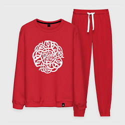 Мужской костюм Белый кельтский готичный узор