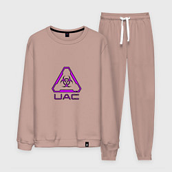 Костюм хлопковый мужской UAC фиолетовый, цвет: пыльно-розовый