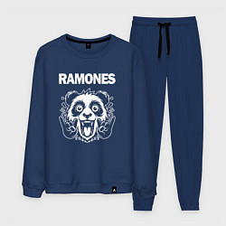 Костюм хлопковый мужской Ramones rock panda, цвет: тёмно-синий