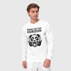 Костюм хлопковый мужской Bring Me the Horizon - rock panda, цвет: белый — фото 2