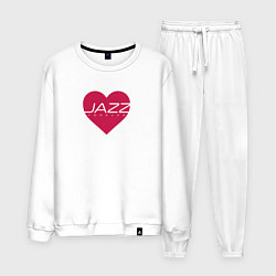 Костюм хлопковый мужской Джаз любовь навсегда, цвет: белый