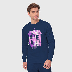 Костюм хлопковый мужской Pink tardis, цвет: тёмно-синий — фото 2