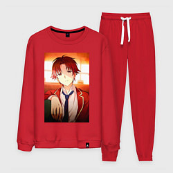 Костюм хлопковый мужской Киётака Аянокоджи, цвет: красный
