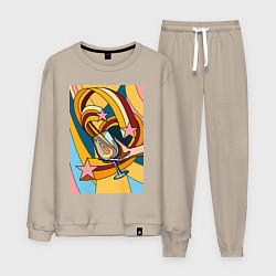 Мужской костюм Рука с бокалом поп-арт