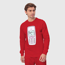 Костюм хлопковый мужской Error 404 nokia, цвет: красный — фото 2