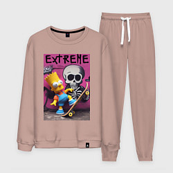 Мужской костюм Bart Simpson and skateboard - extreme