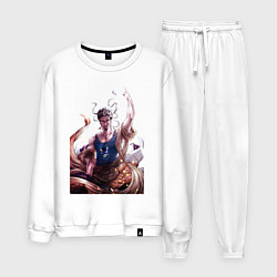 Костюм хлопковый мужской Повесть о конце света Будда, цвет: белый