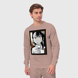 Костюм хлопковый мужской Не издевайся Нагаторо Хаясэ, цвет: пыльно-розовый — фото 2