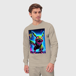 Костюм хлопковый мужской Pikachu - nightmare ai art fantasy, цвет: миндальный — фото 2