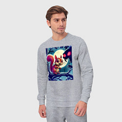 Костюм хлопковый мужской Милая пушистая лесная белочка - ужас, цвет: меланж — фото 2