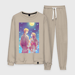 Костюм хлопковый мужской Нана Осаки, цвет: миндальный