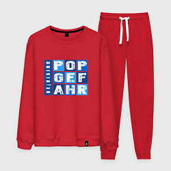 Костюм хлопковый мужской Devision - Popgefahr shirt, цвет: красный