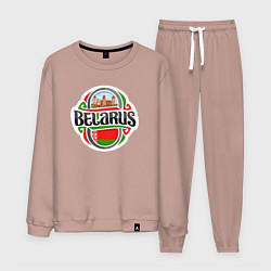 Костюм хлопковый мужской Belarus, цвет: пыльно-розовый