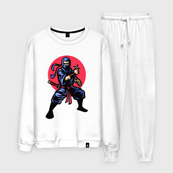 Костюм хлопковый мужской Warrior ninja, цвет: белый